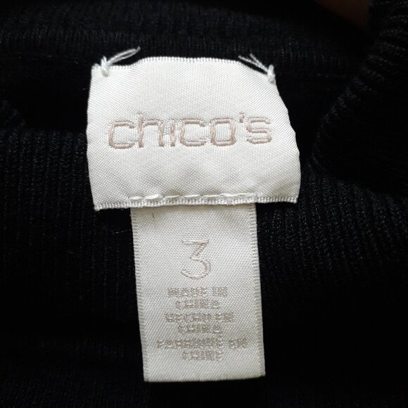 Chico's Darcy Turtleneck in Black Size 3/Size XL/Size 16 - Picture 3 of 11